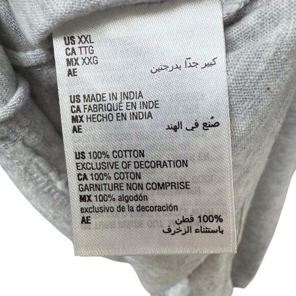 Style & Co. Gray Henley Tee XXL Womens Boho Top Embroidered Long Sleeve NWT - Picture 9 of 9